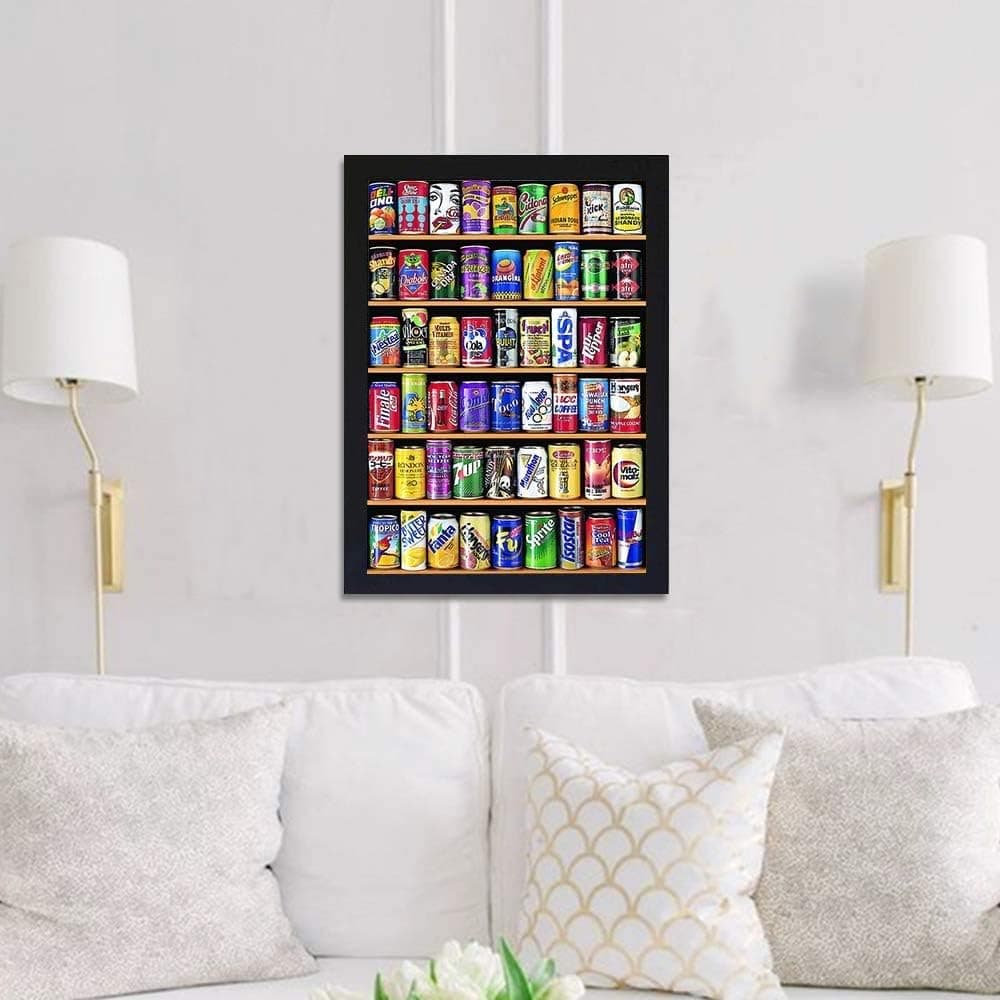 Jigsaw Puzzles,HANDSKIT 1000 Pieces Vintage Soda Can Pattern Puzzle for Kids and Women Personality Soft Drink Puzzles for Modern Home Decoration