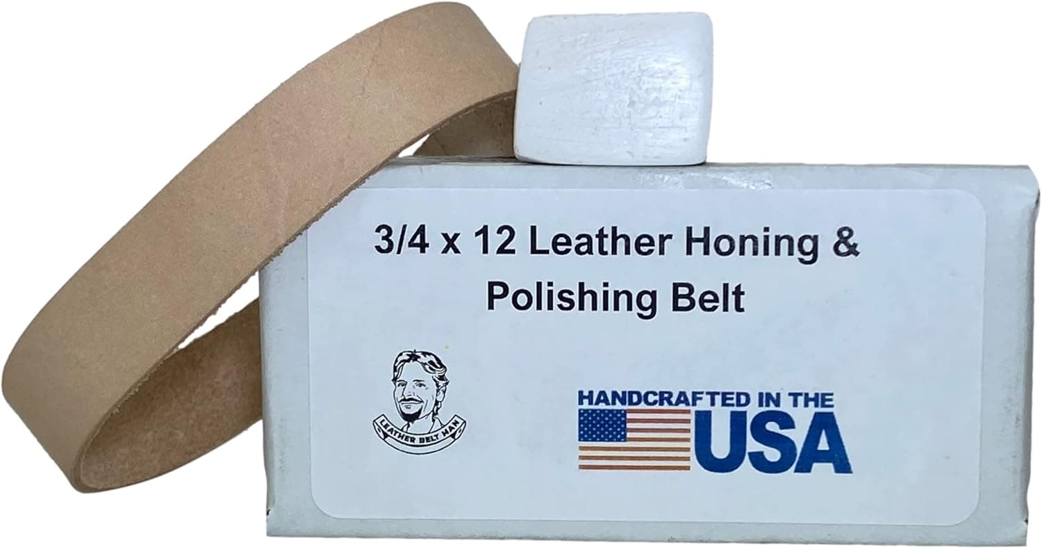 3/4” x 12” Leather Honing & Polishing Belt. Fits Ken Onion Work Sharp
