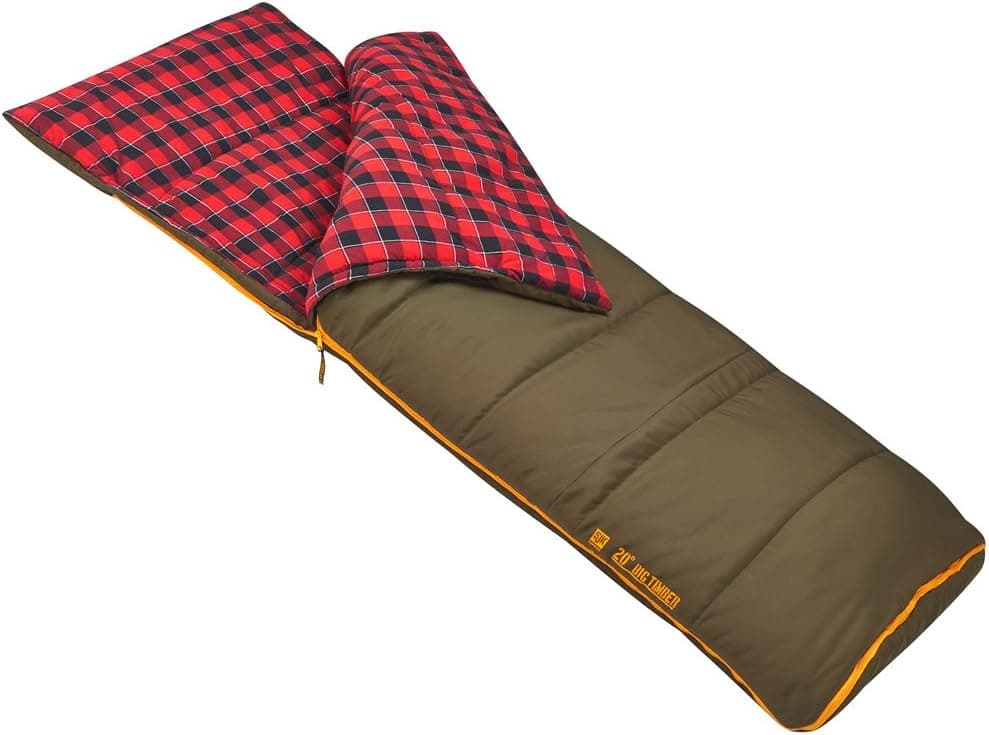 Slumberjack Big Timber Pro 20 Degree Deluxe Sleeping Bag with Expanded Foot Box