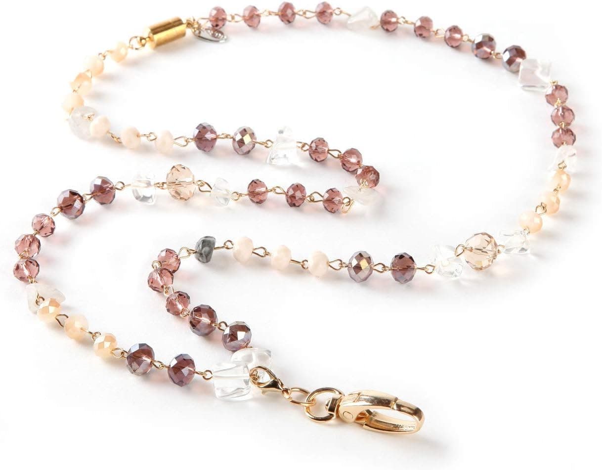 Delta Women's Glass Beaded Lanyard ID Badge Holder Necklace
