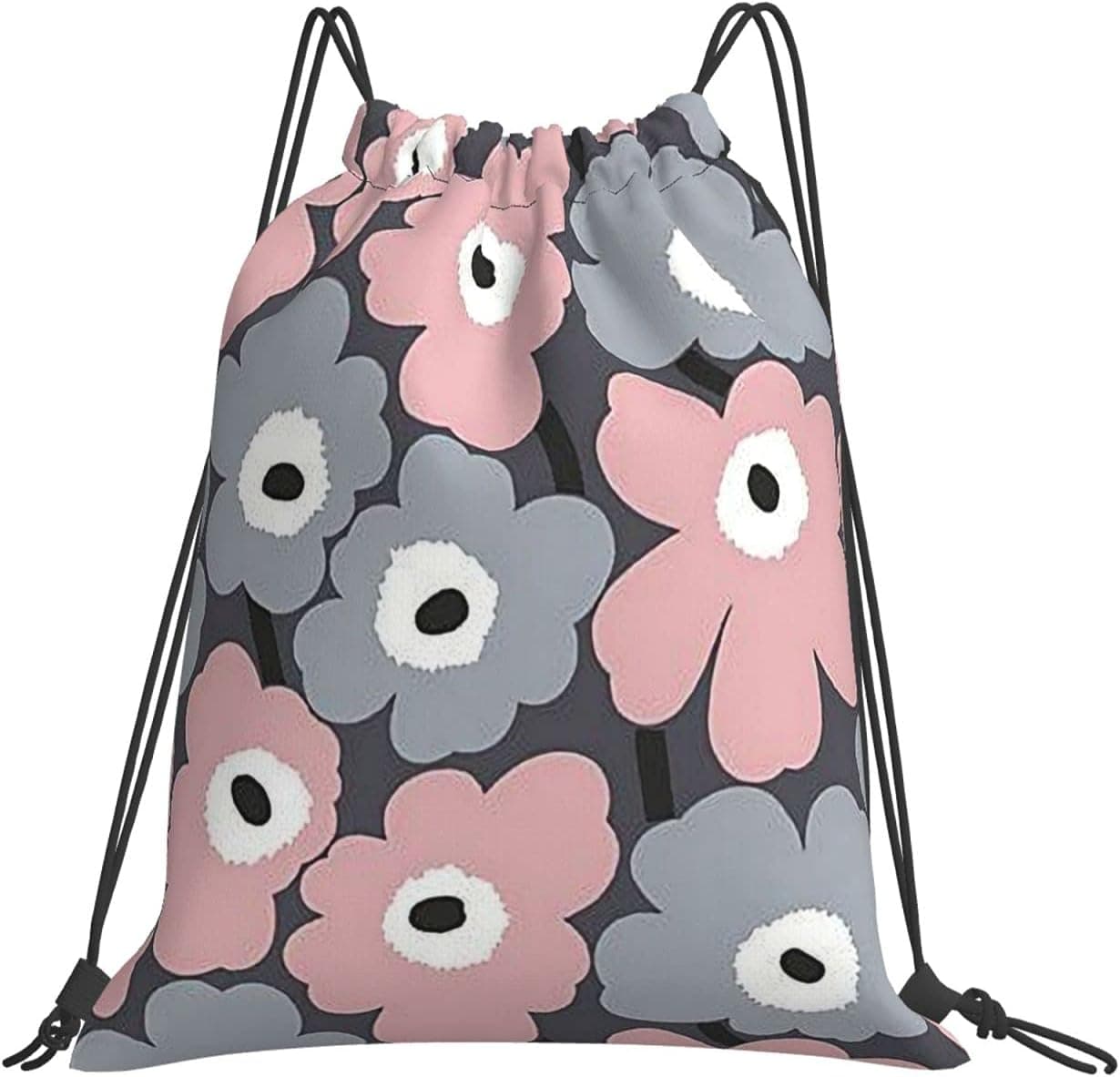 Marimekko Unikko Men'S Women Outdoor Camping Travel Drawstring Backpack Bag Sport Gym Sackpack14x16 In Portable Bag