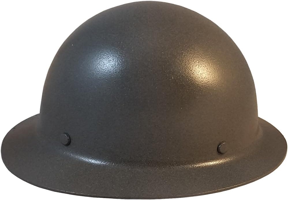 MSA Skullgard Full Brim Hard Hat with FasTrac III Ratchet Suspension - Textured GUNMETAL