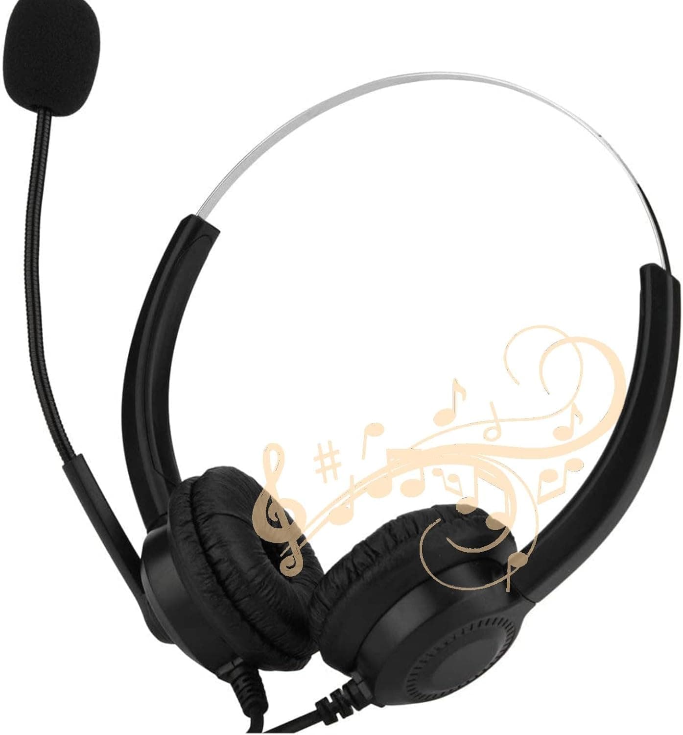 USB Headset, Call Center Headset with Microphone, Mute Function and Noise Cancelling Function.Business Headset for Skype, Webinar, Call Center, Telephone Counseling Services