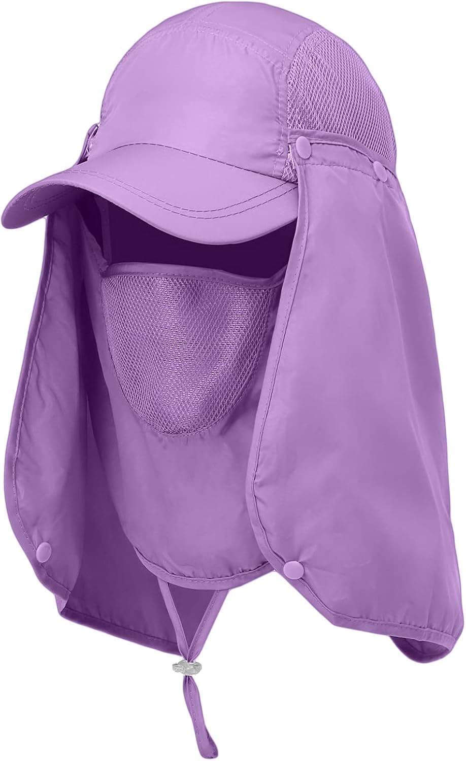 Sun Cap Fishing Hat for Men & Women, UV Protection, Lightweight Baseball Hat, Detachable Neck Flap & Face Cover, Windproof
