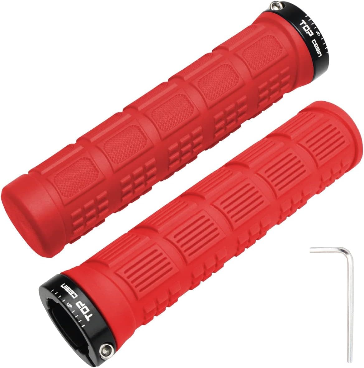 TOPCABIN Bicycle Grips,Double Lock on Locking Bicycle Handlebar Grips Rubber Comfortable Bike Grips for Bicycle Mountain BMX
