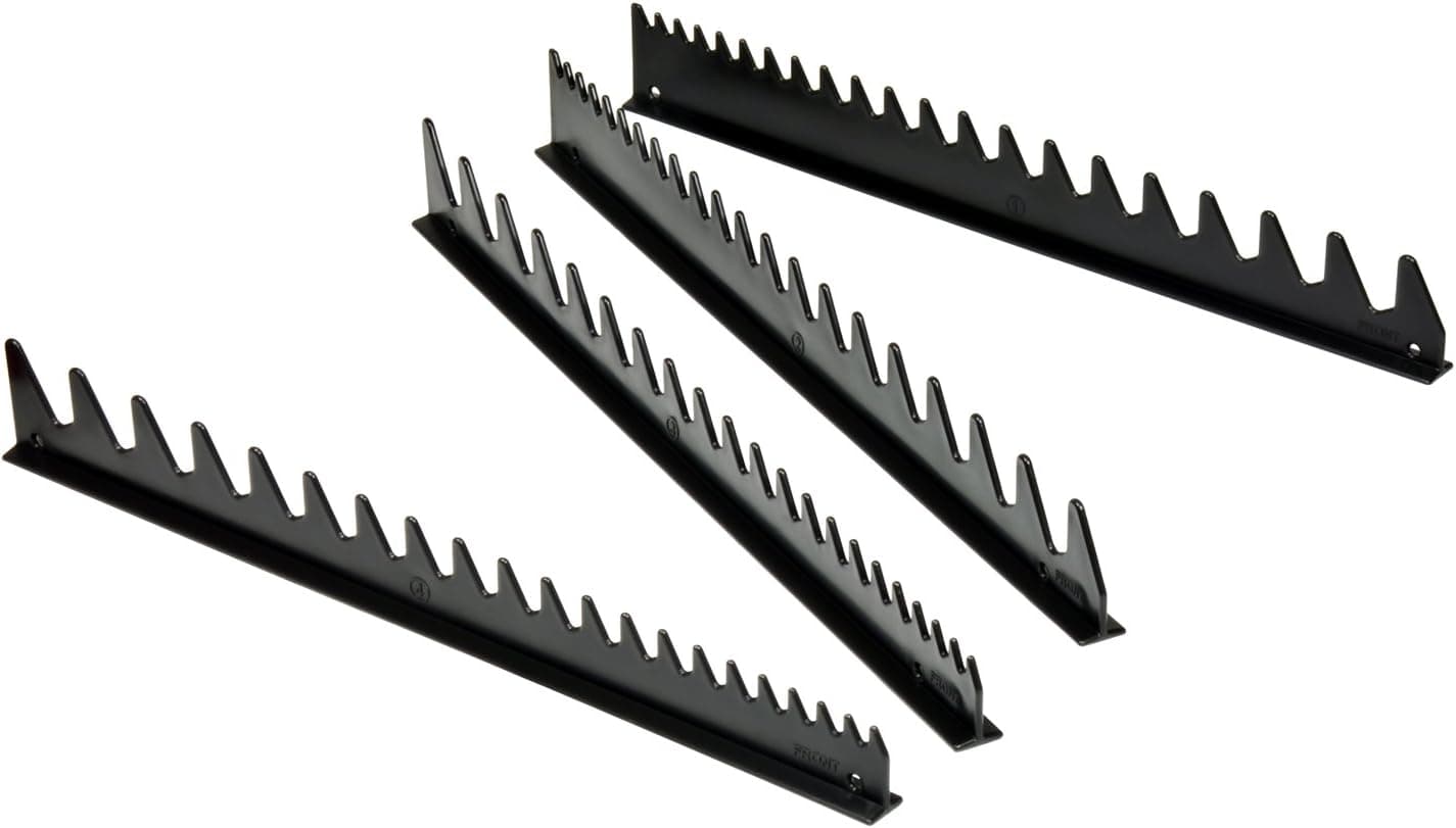 Ernst Manufacturing - 40 Tool Space Saver Wrench Rail Black With Magnet (6015M)