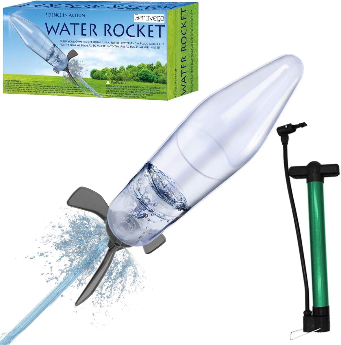 Water Bottle Stomp Model Rocket Launcher Outdoor Toys Baking DIY Science Experiment Kit NASA Space Opters STEM Gift - Rocket Tail and Plastic Bottle