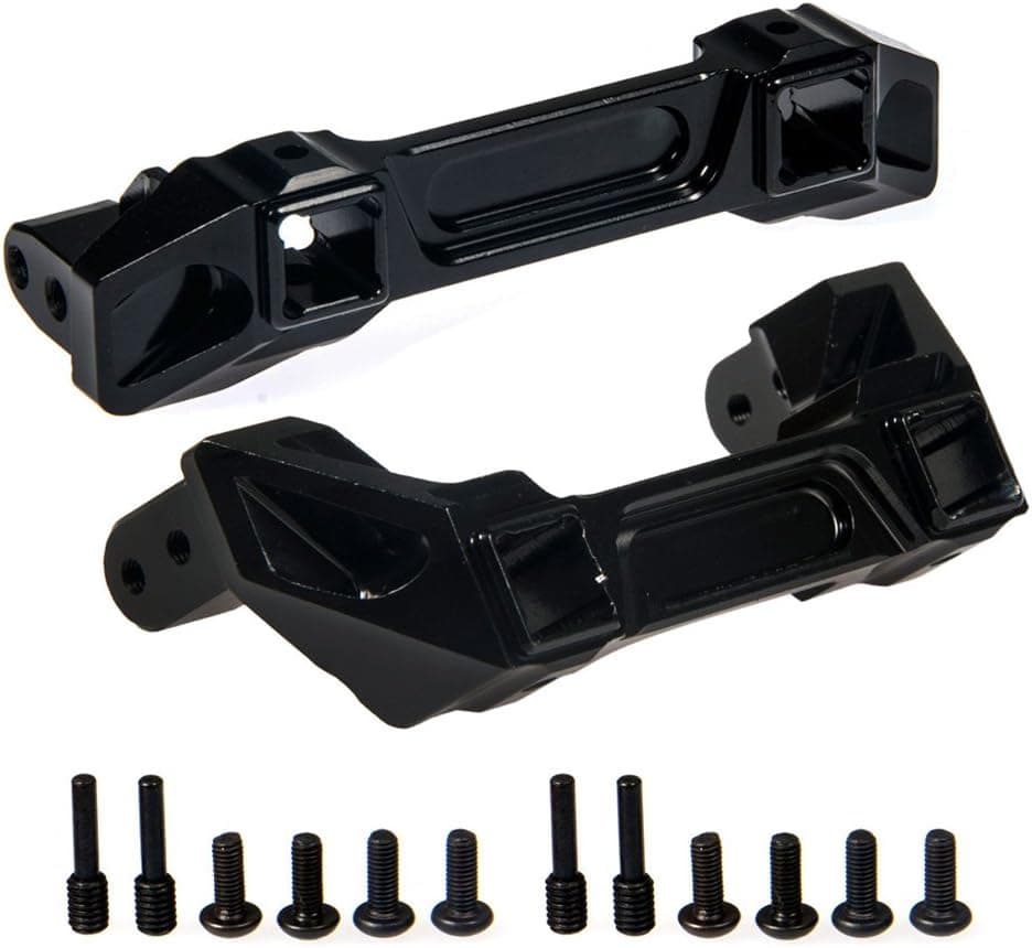 Aluminum Alloy Front and Rear Bumper Mount for 1/10 Scale TRX-4 Crawler Car (Black)