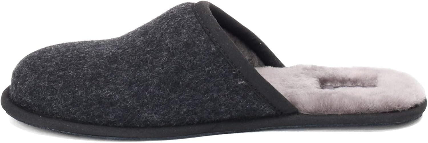 UGG Men's Scuff Wool Slippers (Black TNL,12D)