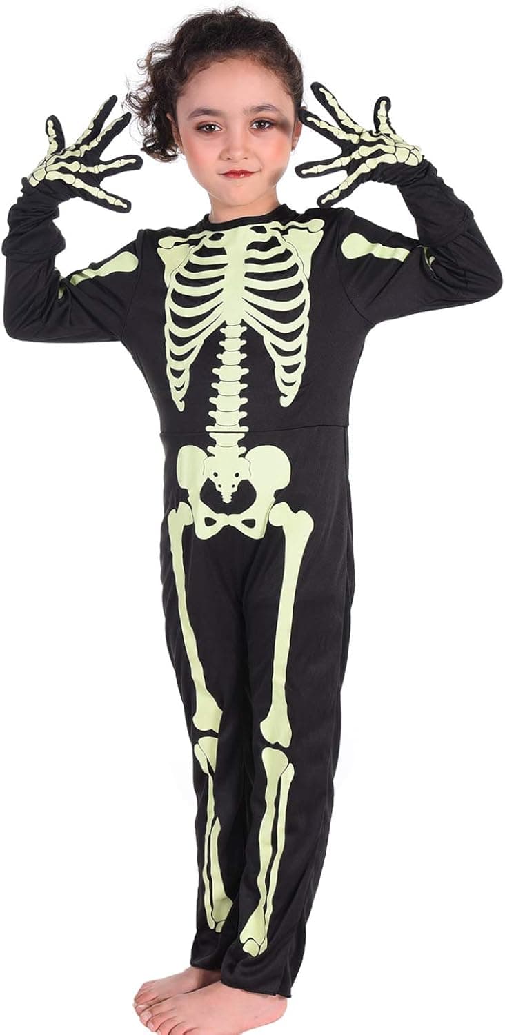 Kids Skeleton Costume for Boys Girls Halloween Cosplay Costumes