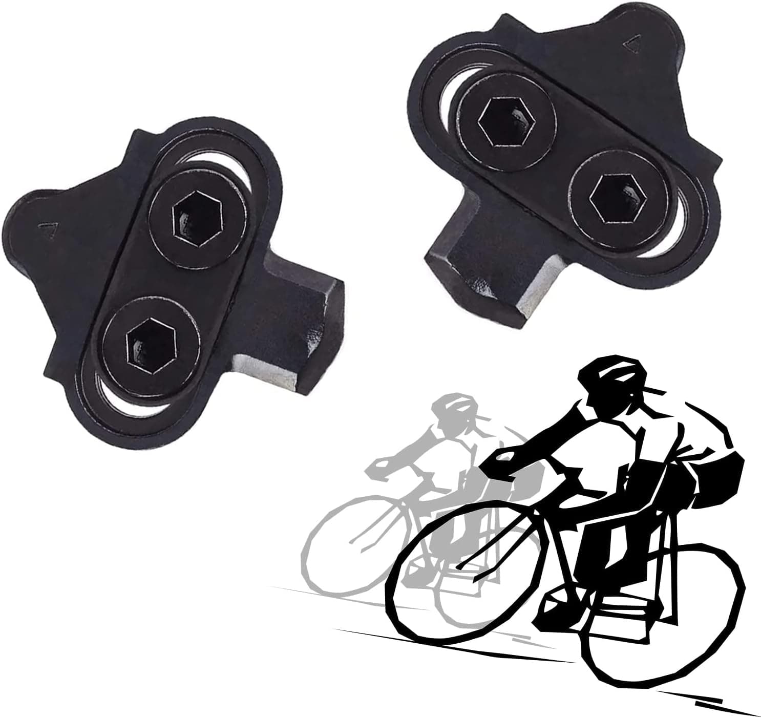 UTNVBTR Bike Cleats Compatible with Shimano SPD SH51- Spinning, Indoor Cycling & Mountain Bike Bicycle Cleat Set
