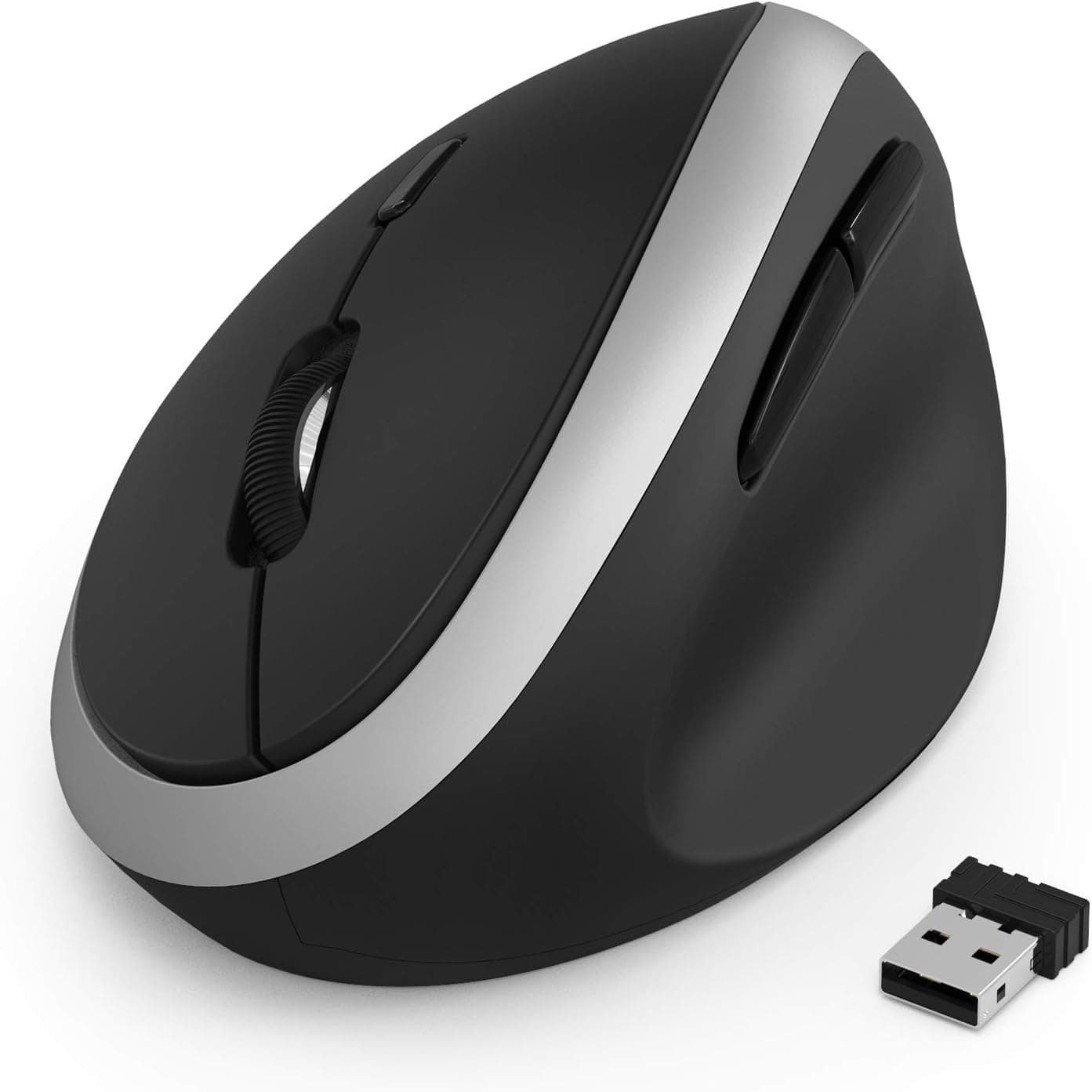 VssoPlor Ergonomic Vertical Mouse, 2.4G Wireless Vertical Mouse Optical Mice, 800/1200 / 1600 DPI, Reduce Wrist Strain, for Small Hands