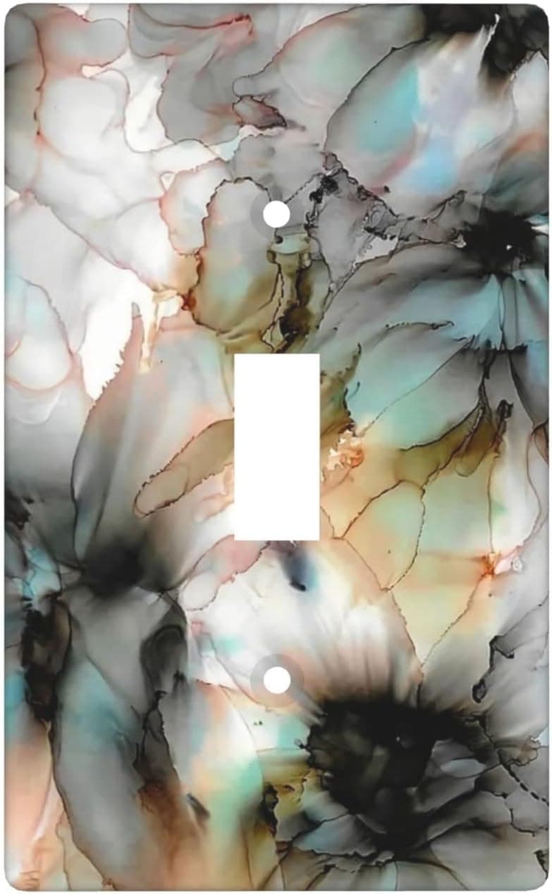 Marble Light Switch Cover Decorative Single Toggle for Kitchen Bedrooms Bathrooms Standard Size 1 Gang 4.5" x 2.76"