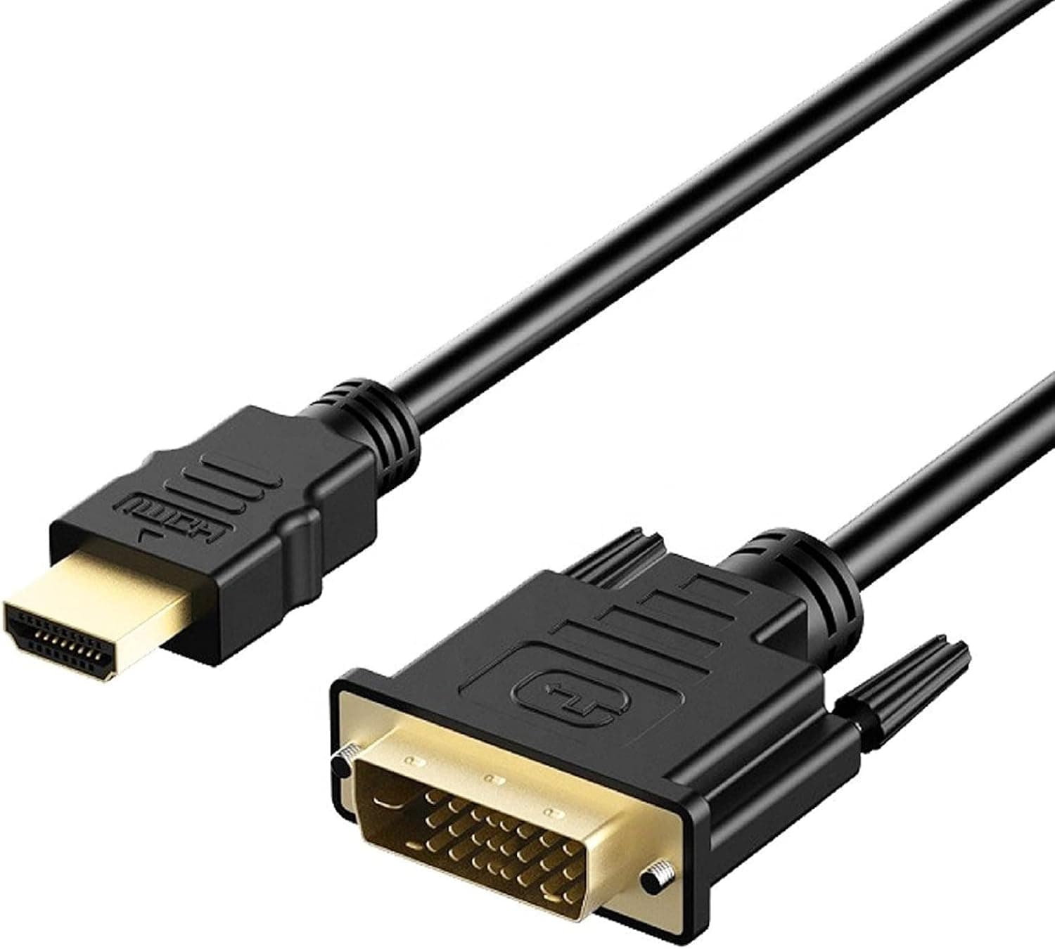 HDMI to DVI Cable, 6ft 4K DVI-HDMI Adapter Bi-Directional Monitor Cable Support 1080P HD Compatible with PC,TV, TV Box, PS5, Blue-ray, Xbox,Switch