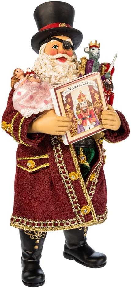 Kurt Adler 11" Fabriche' Musical Drosselmeier Santa