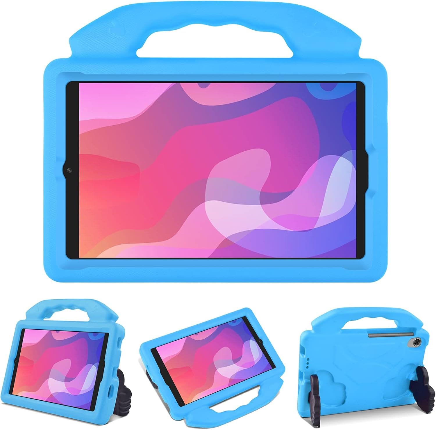DETUOSI Kids Case Compatible with Lenovo Tab M8 FHD 8 inch 2020 (TB-8705F/N)/Tab M8 HD 2019(TB-8505F/X), Shockproof EVA Lightweight Cover for M8 3rd Gen TB-8506F with Handle for Boys and Girls, Blue