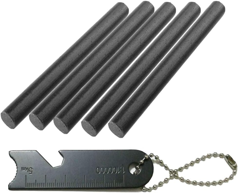 Pack of 5 Flint Rods 3.15 inch(L) Magnesium Ferrocerium Rod Flint Fire Starter, Ferro Rod, Flint Steel, fire Starter Lighter for Home Outdoor Camping Hiking Emergency Survival Tool Kit