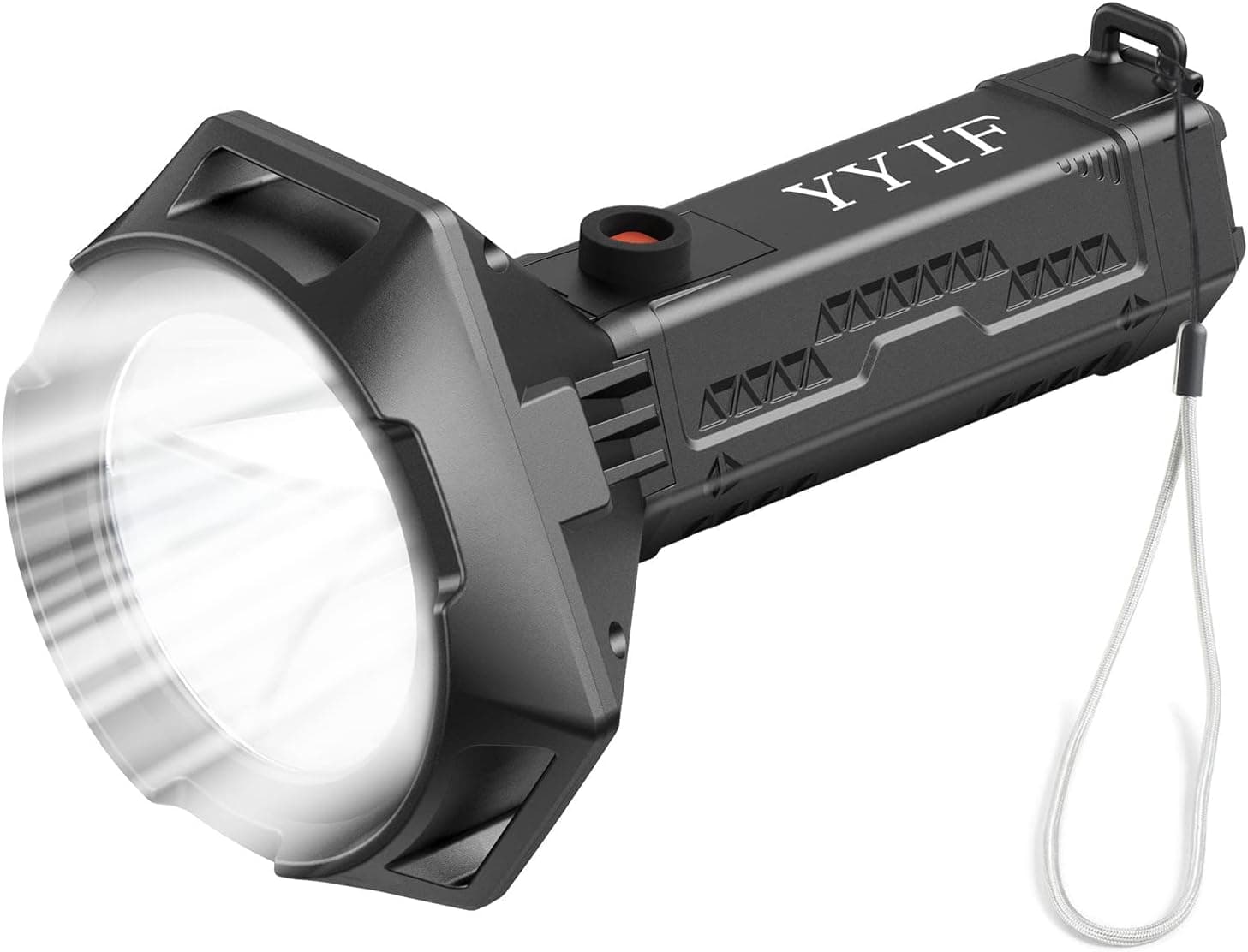 Rechargeable Spotlight Flashlight,YYIF 50000 High Lumen LED Spotlight with 20Hrs Ultra-Long Running&10000mAh Power Bank,IP66 Waterproof Spot Lights Outdoor Handheld for Boating,Hunting,Fishing,Camping