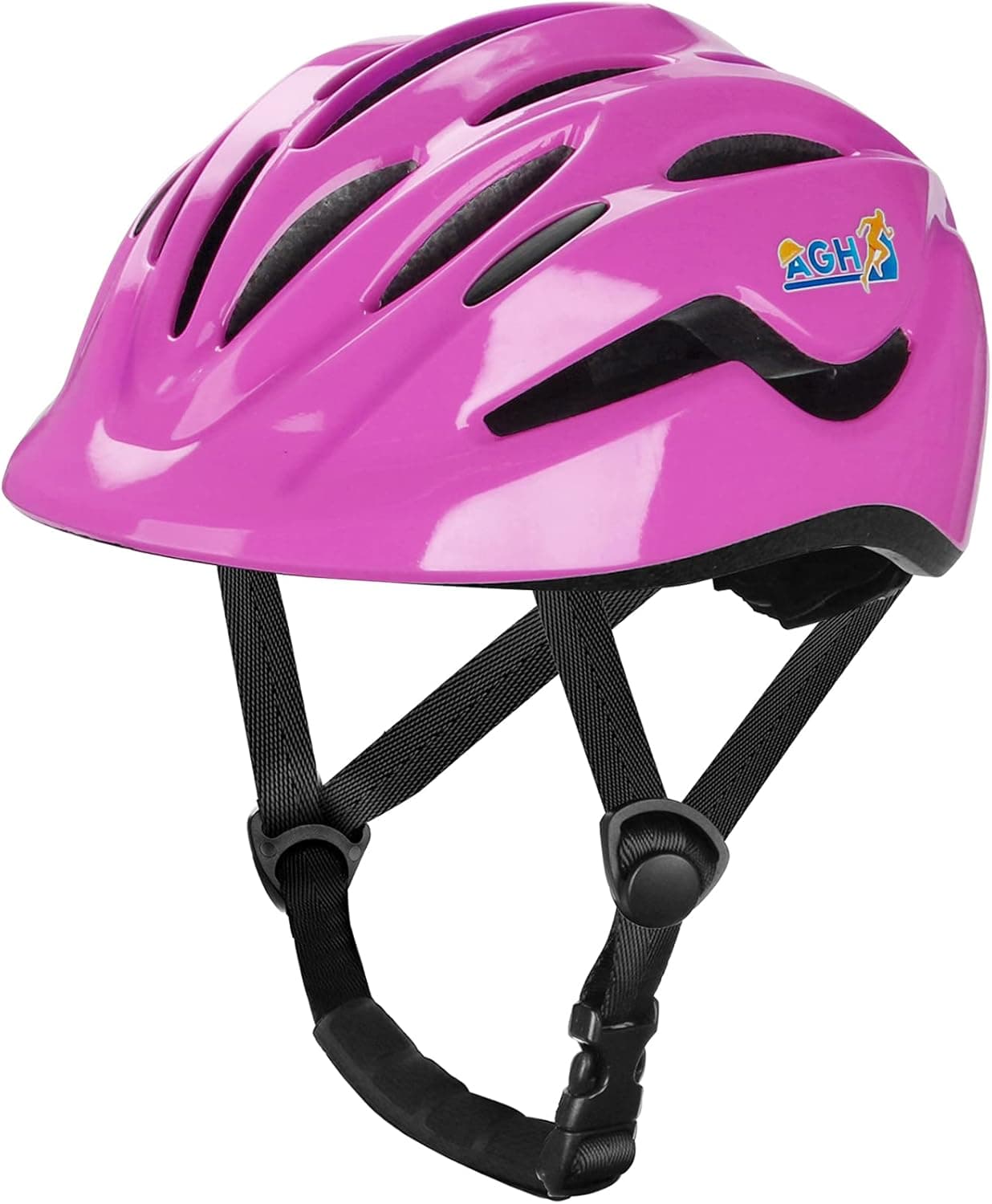 AGH Toddler Helmet, Kids Bike Helmet for Age 2-8 Boys Girls, Adjustable & Vented Kids Bicycle Helmet for Multi-Sports Cycling Skating Scooter