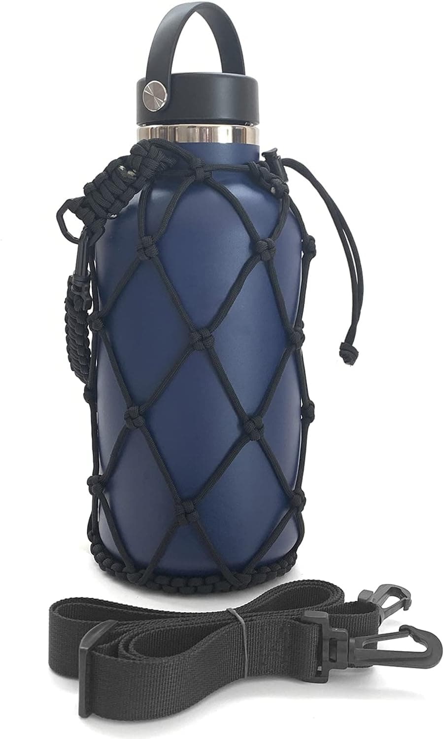 Gearproz HydroNet Carrier - Compatible with Wide Mouth Bottles 32, 40, 64 oz Growler - from America's No. 1 in Paracord Handles and Accessories - Prevents Dropping and Dents