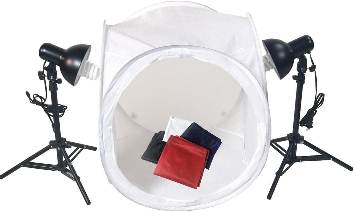 ePhotoInc Photo Studio 16" Photo Studio Photography Light Tent Backdrop Kit with Lighting Kit 16Kit