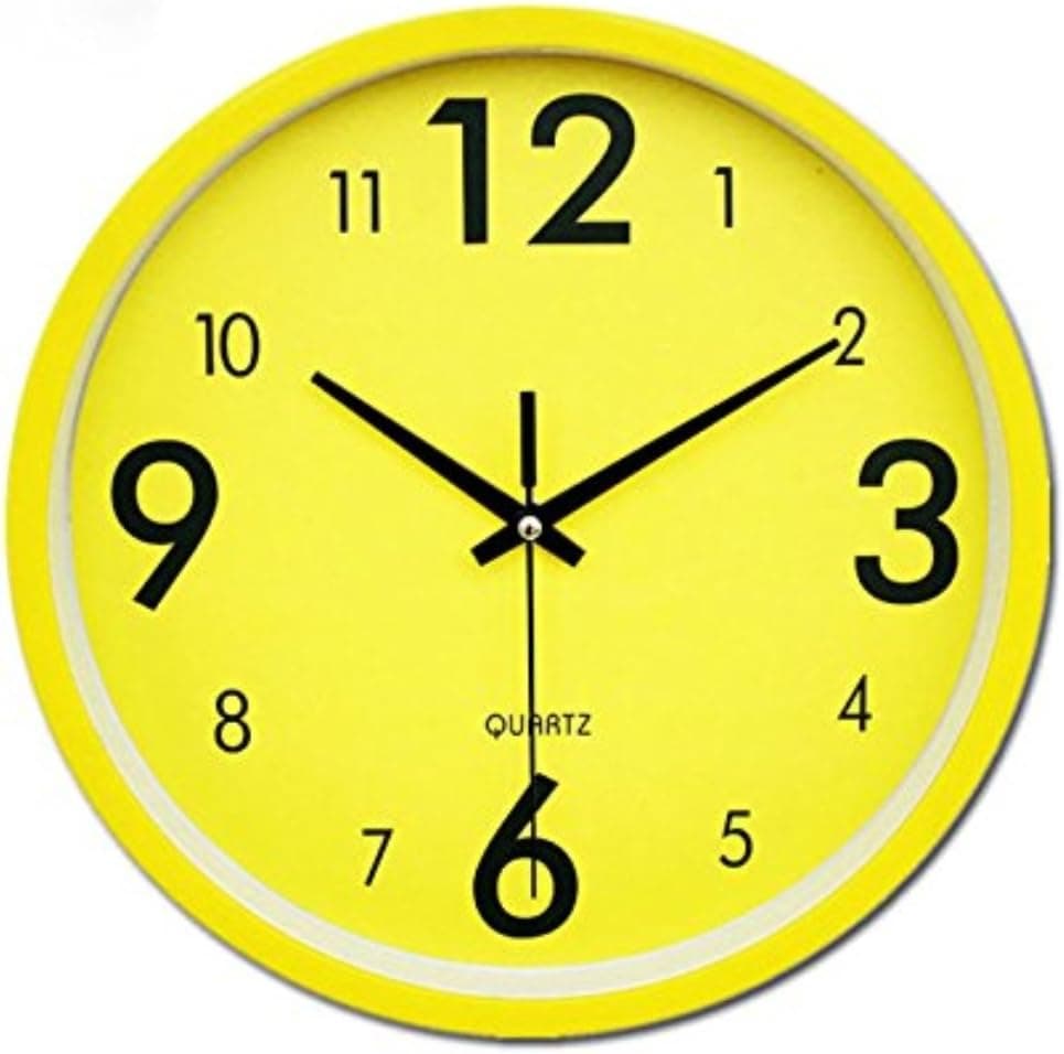 10 Inch Candy Color Silent Non-ticking Wall Clock Battery Operated for Home Indoor Decoration