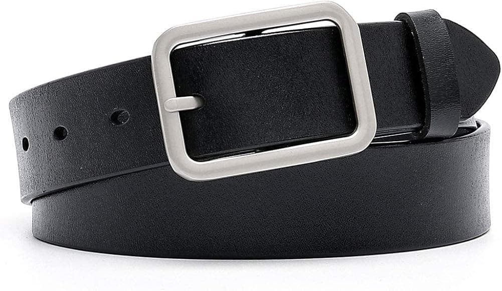 Earnda Leather Belts for Womens Jeans Designer Pin Buckle Waist Belt