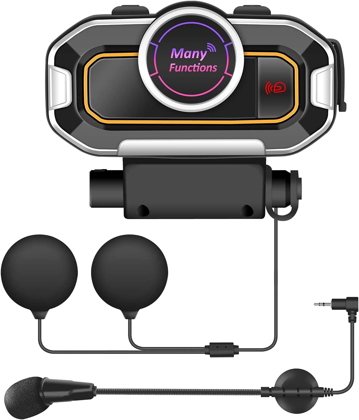 VR-robot Motocycle Helmet Intercom Communication System, 2 Riders 800M Motorcycle Bluetooth Headset, Multi-Function Motorbike Helmet Intercom Headset with Noise Cancellation/Stereo Music/FM Radio