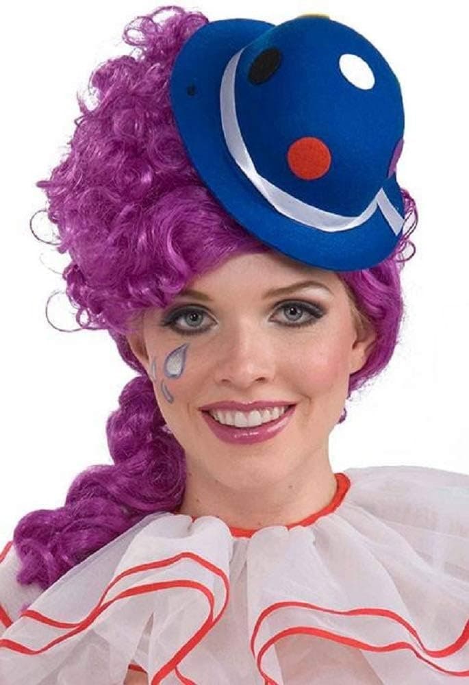 Forum Novelties Mini Clown Hat-Blue, Multi-Color, Standard