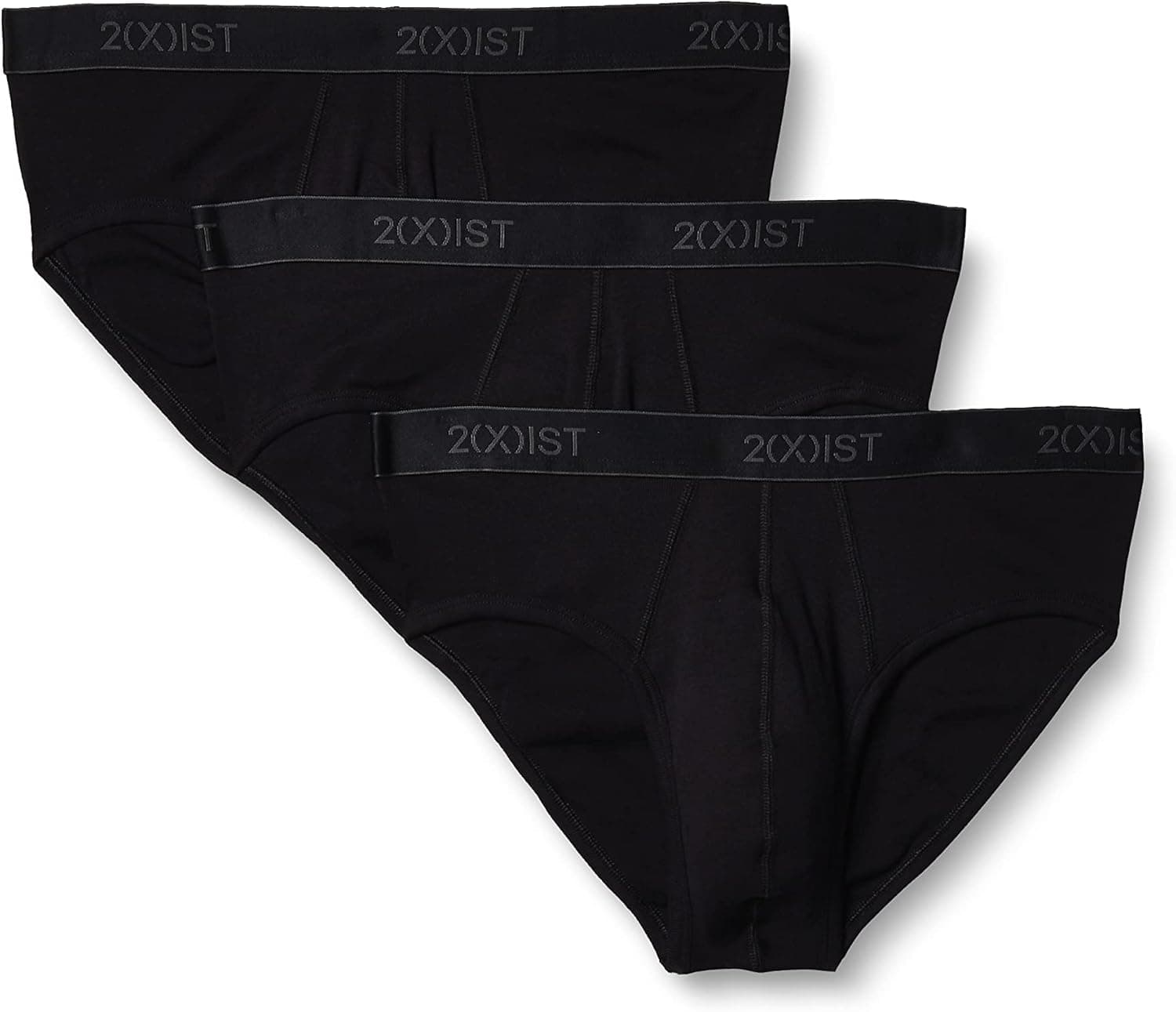2(X)IST Men's Essential Cotton No Show Brief 3-Pack