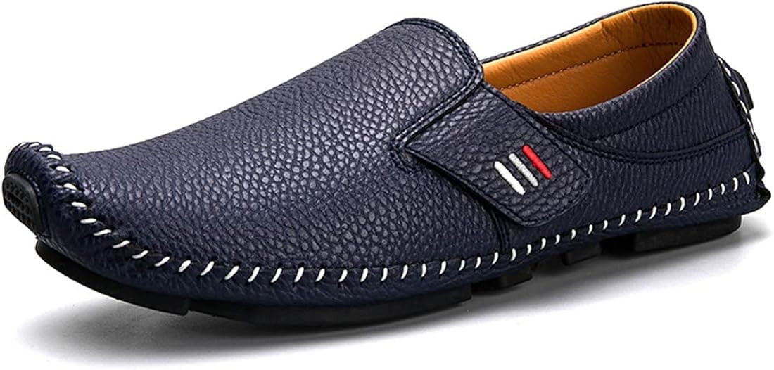 Ceyue Loafers for Men Driving Shoes Penny Loafers Casual Leather Stitched Slip On Shoes