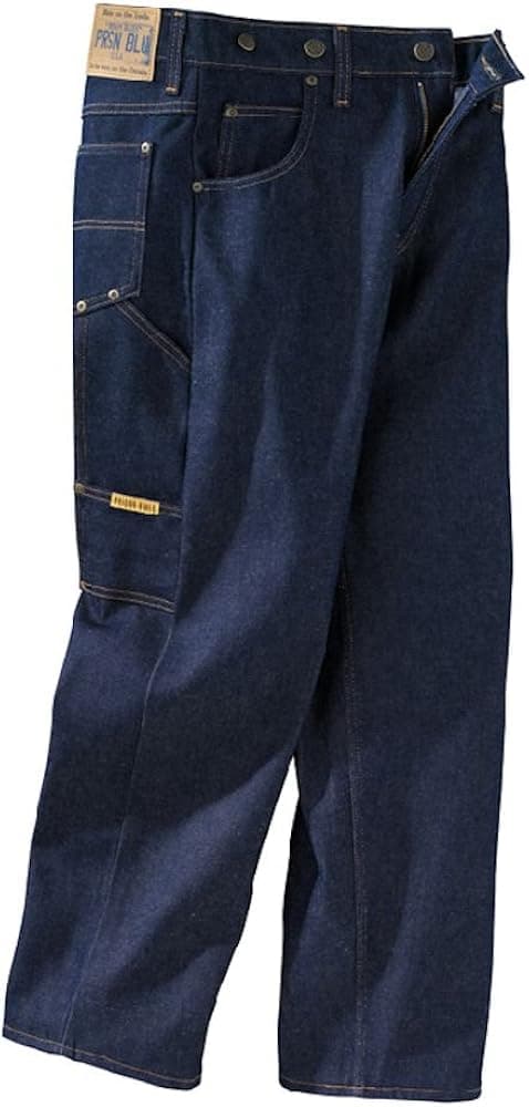 Prison Blues Men's Work Jeans (7 Pocket) with Suspender Buttons