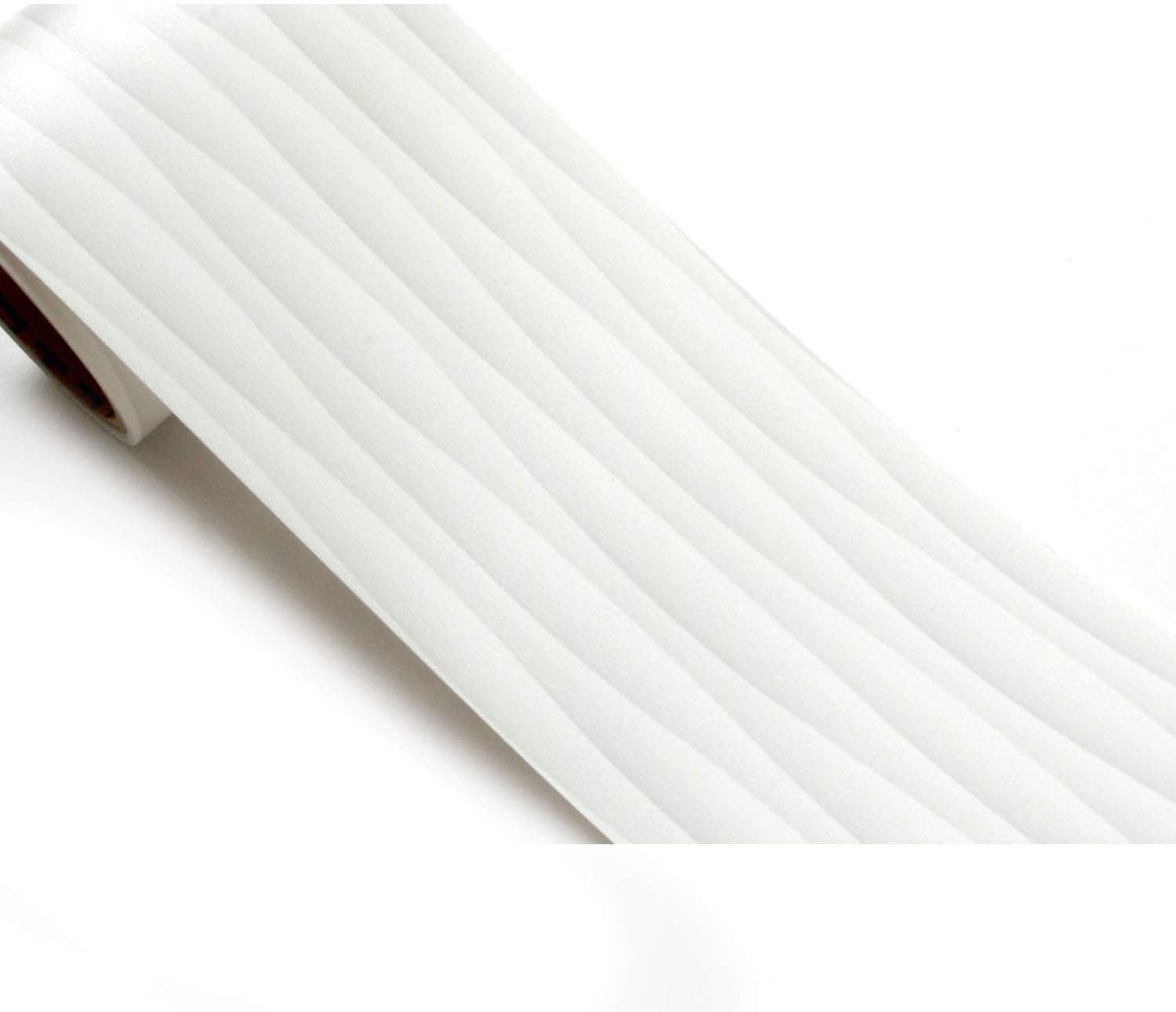 ROSEROSA Peel and Stick PVC Self-Adhesive Wallpaper Border Board Trim Moulding Sticker Wave (P5176-1B : 3.93 Inch X 16.40 Feet)
