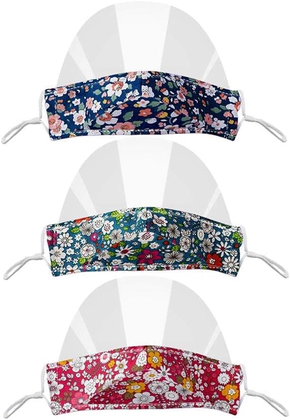 oufenli 3PC Floral Mini Shield Transparent Visible Face Bandanas with Clear Window- Washable Reusable Comfortable PVC Visual Haze Dust Face Health Mouth Protection for Men Women Outdoor (as Show)