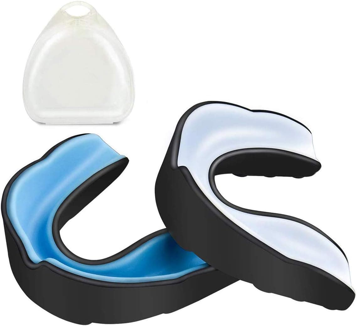 Coolrunner Mouth Guard Sports, Youth Adult Mouthguard, Moldable Athletic Mouth Guard for Football, Lacrosse, Baseball, Martial Arts, Safety Gear Strapless Mouth Guard, 2 Pack, for Adult(Age 12 & Above
