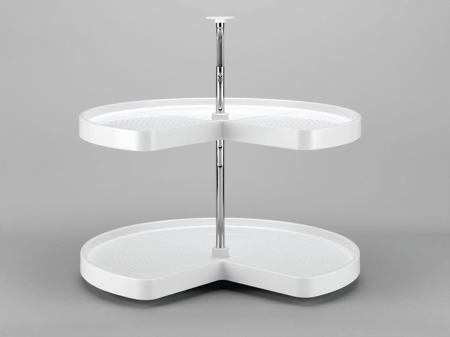 32in Kidney Polymer Lazy Susan Set Almond