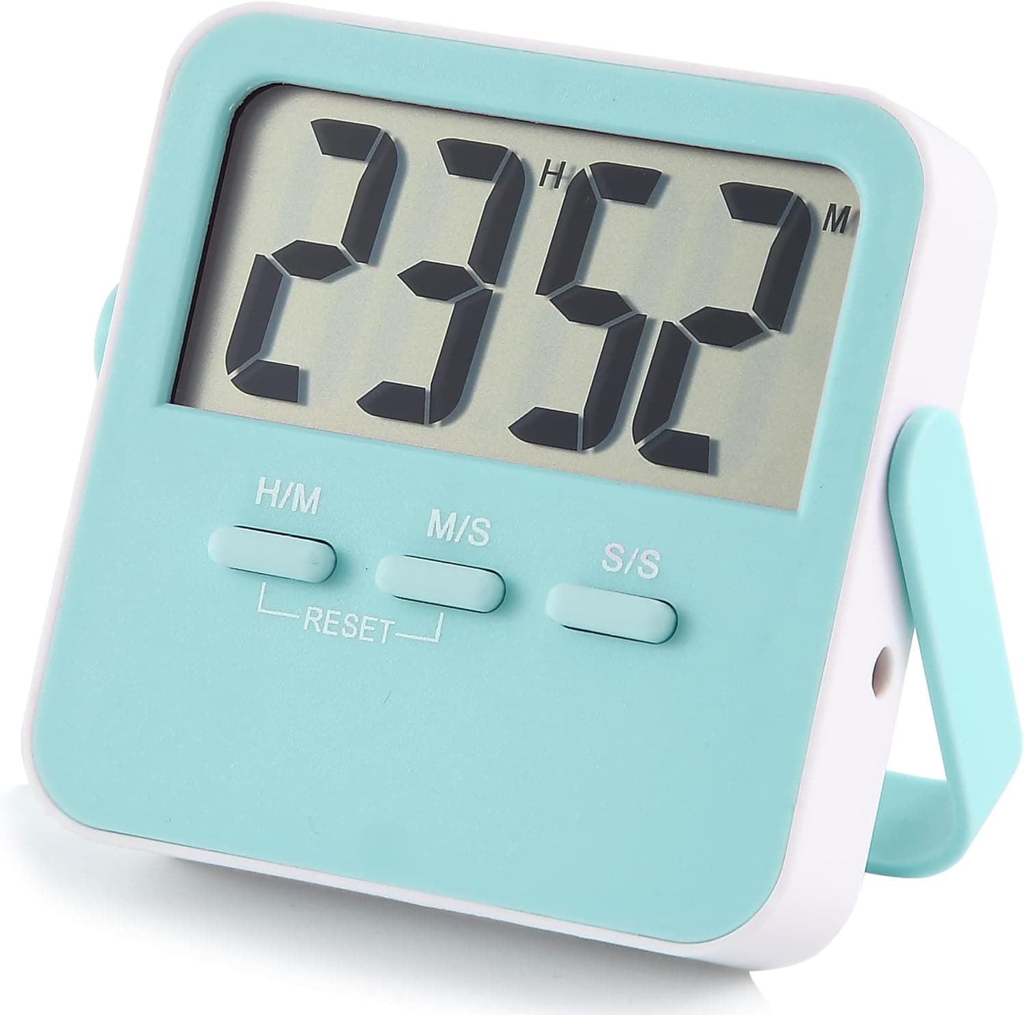 QEERBSIN Digital Kitchen Timer Multifunctional Count Up Down Timers for Cooking Studying with Magnetic Back (Pack of 1)