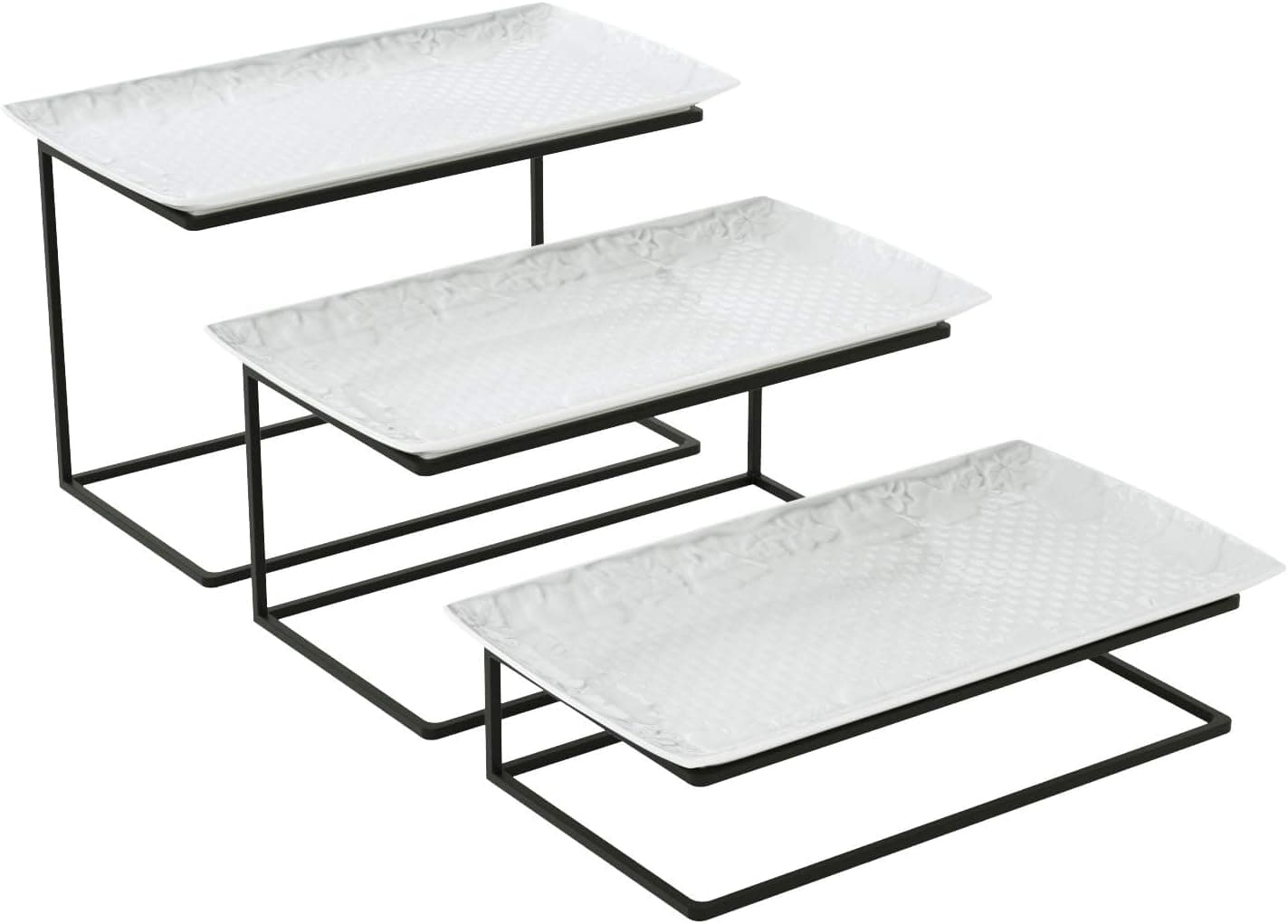 SRIWATANA Serving Stand, Three Tiered Serving Tray - Cupcake Food Server for Holiday Party, Wedding, Birthday and More