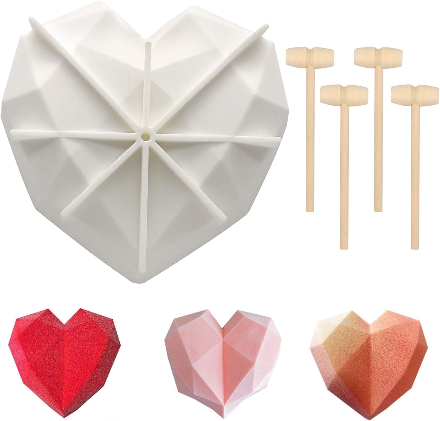 Diamond Heart Mold Silicone