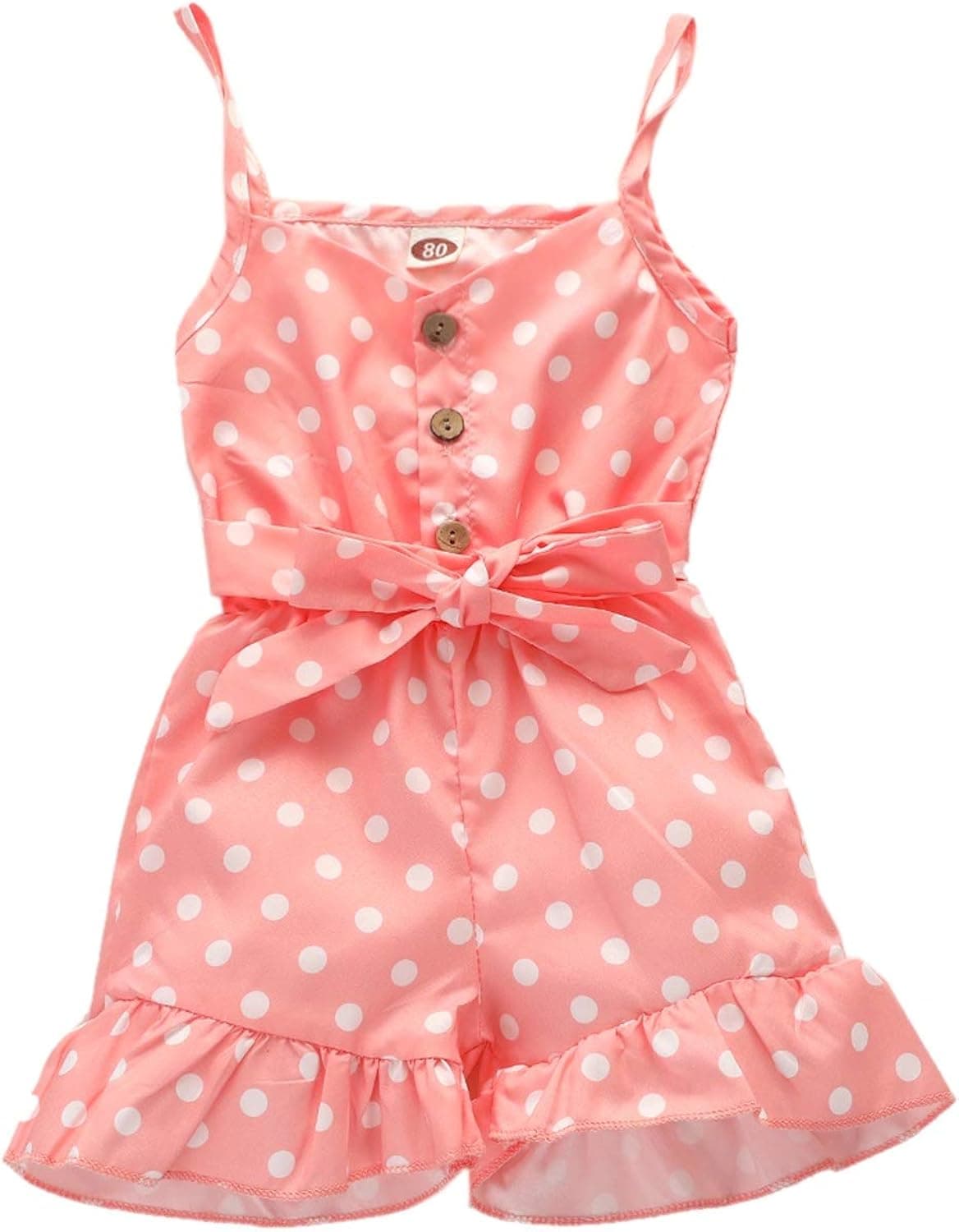Tikoubabe Toddler Girl Clothes Baby Summer Cute Halter Romper 6 Months to 5 Years Old
