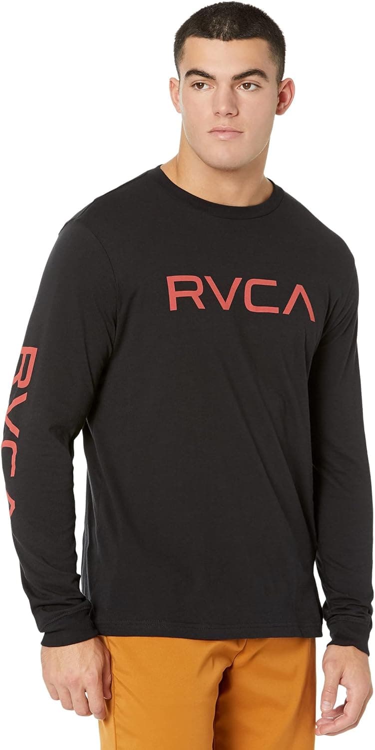 RVCA Men's Big Long Sleeve Crew Neck T-Shirt