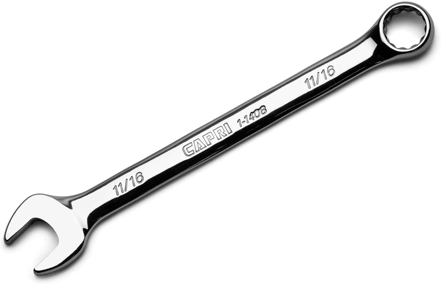 Capri Tools 11/16-inch Combination Wrench, 12 Point, SAE, Chrome (1-1408)