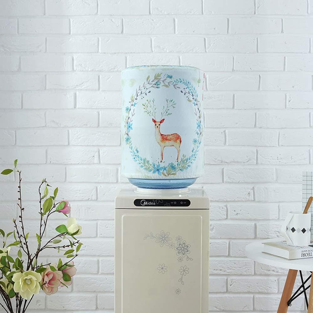 DFYOUHome Water Dispenser Barrel Covers, Reusable Furniture Standard Cover Protector for Home, Office and 5 Gallon Water Bottle, Durable Fabric Bucket Décor (Elk)