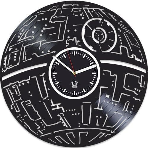 Star Wars Vinyl Record Clock, The Force Awakens, Best Gift for Boyfriend, Kovides Vinyl Wall Clock, Valentines Day Gift for Boy, Comics Art, DC Movie, Silent Mechanism, Wall Art Sticker