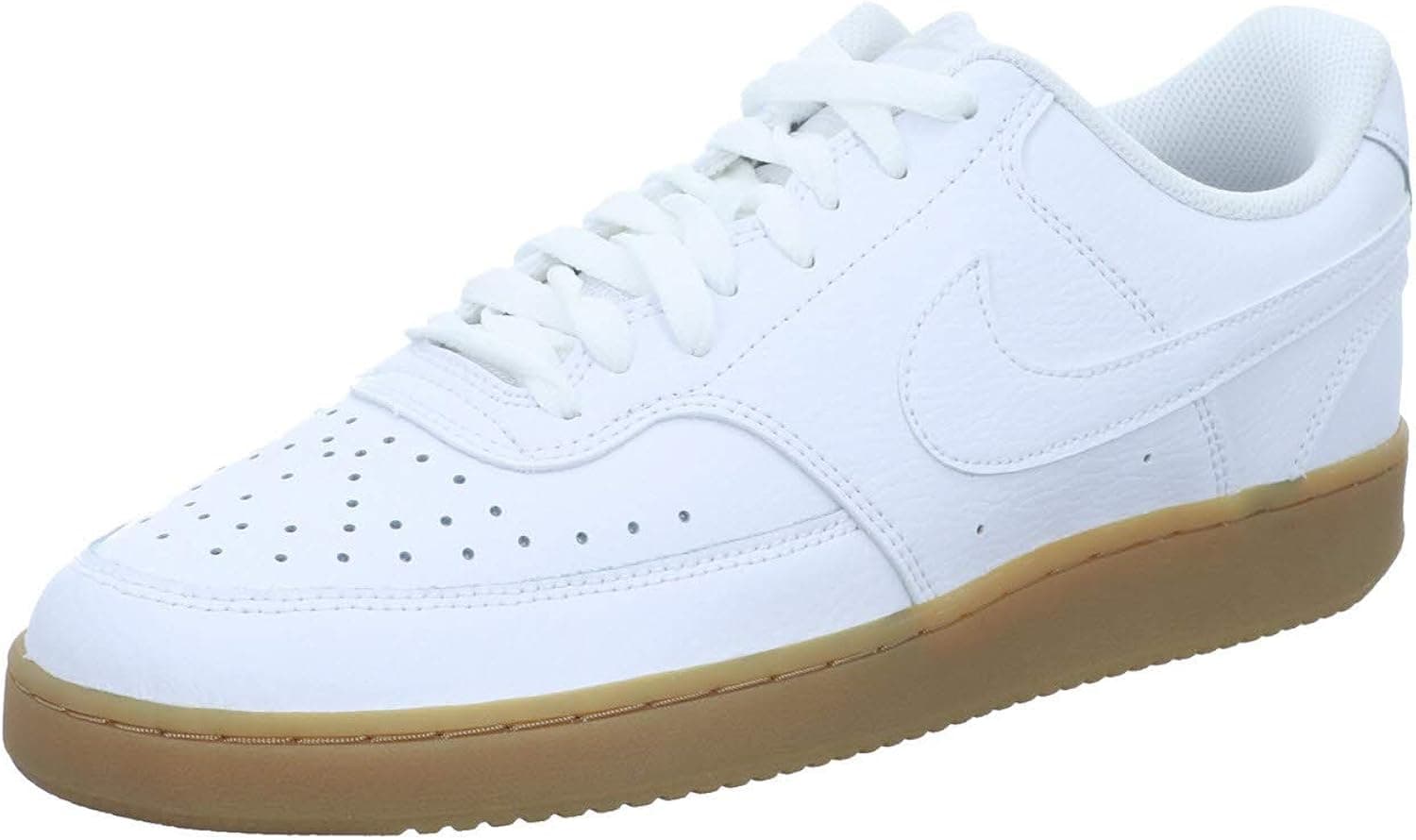 Nike Women's Court Vision LO Running Shoe, White White Photon Dust Gum Lt Brown, 10.5