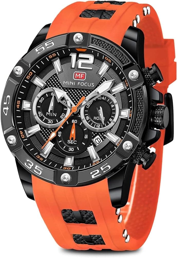 AIMES Mens Watches Military Sport Waterproof Chronograph Watch Luminous Silicon Strap Casual Watches for Men Fashion Analog Quartz Business Wrist Watch Clock