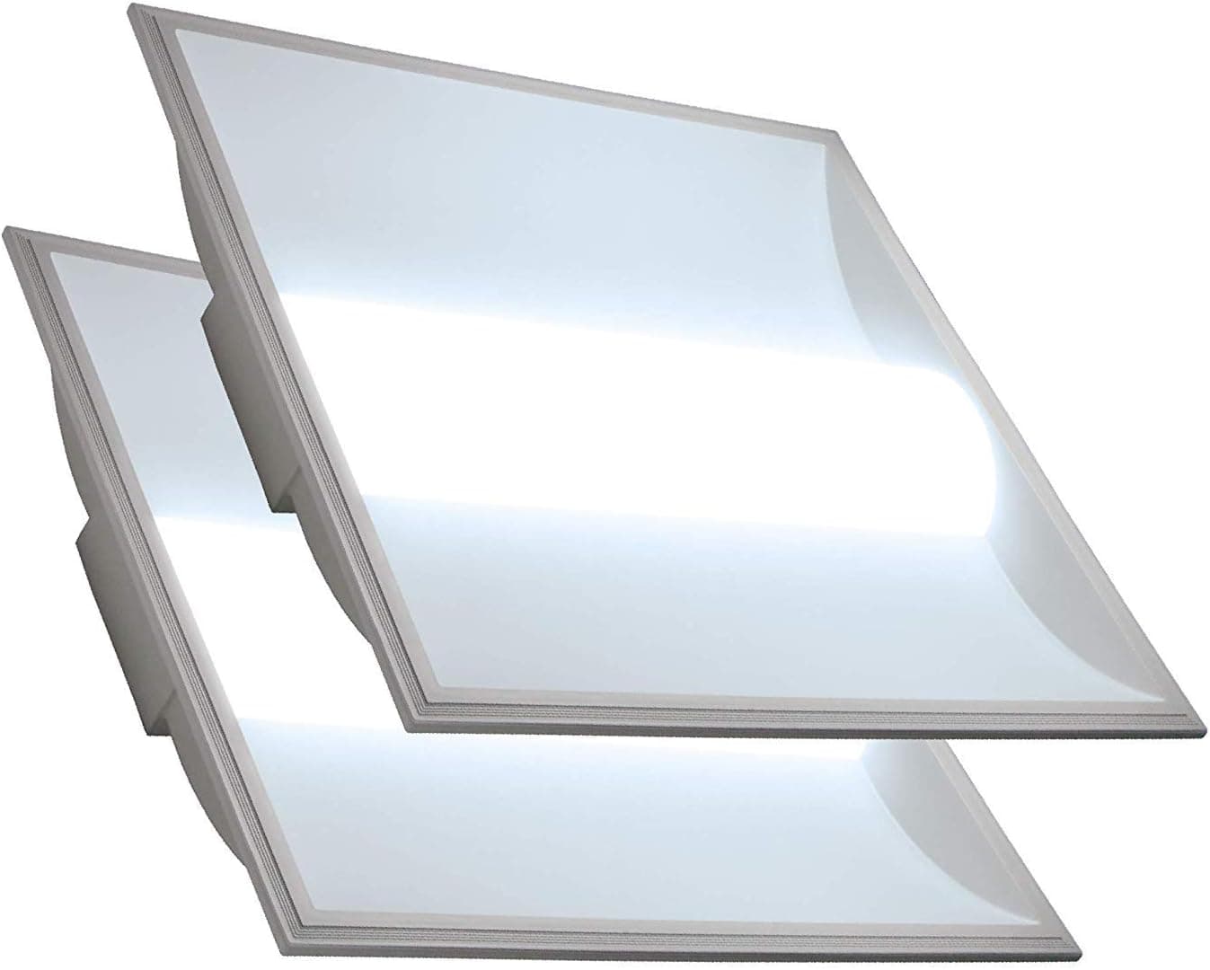 Superior Lighting 2x2 LED Drop Ceiling Panel Basket Troffer - 5000K Daylight - UL, DLC Listed - 120V-277V; 0-10V Dimmable - 50,000 Life Hours - for Drop Ceilings Only - 2 Pack