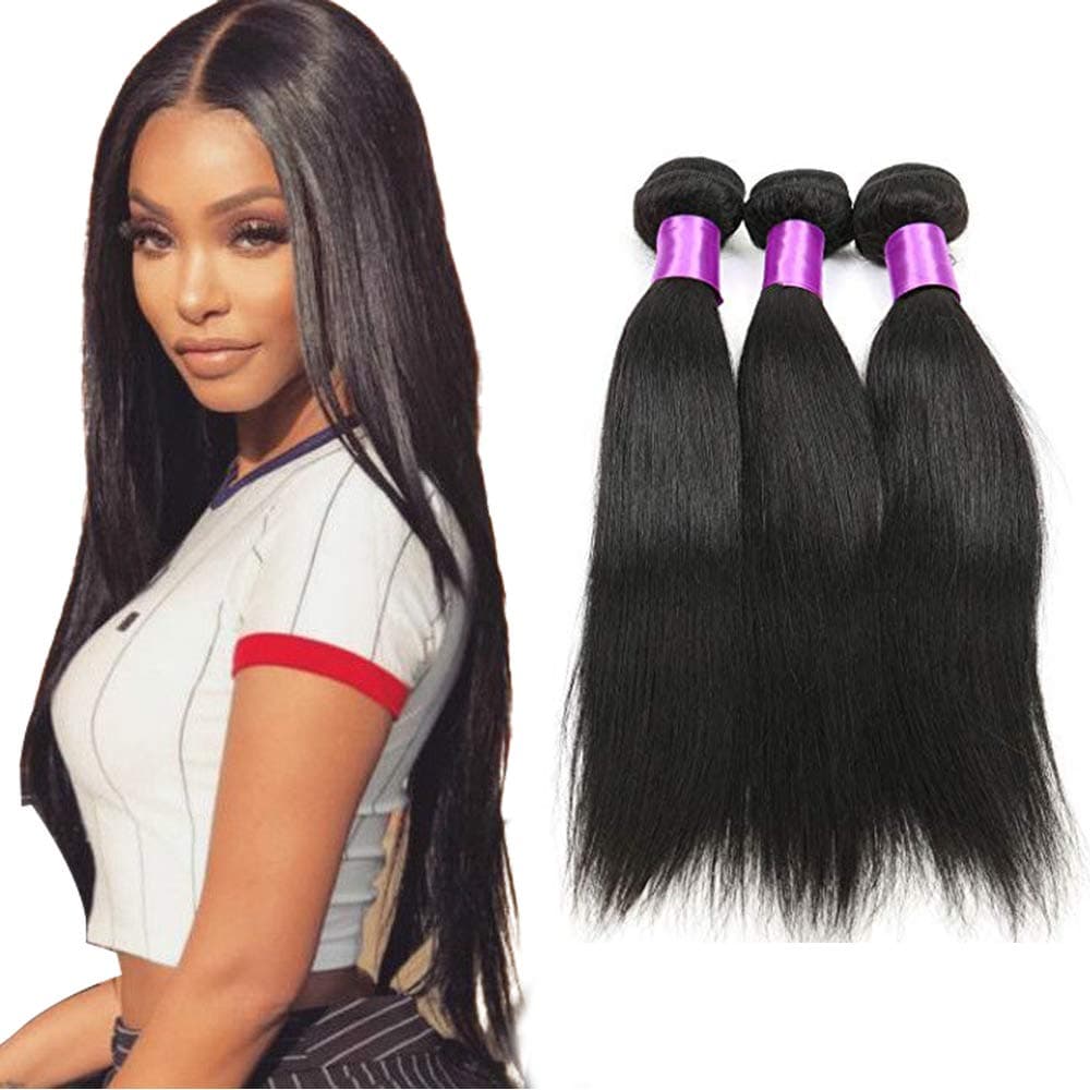 Golden Rule Hair Virgin Brazilian Hair Straight 100% Real Human Hair Extensions Unprocessed Hair Weave 3pcs Mix Length 20 22 24