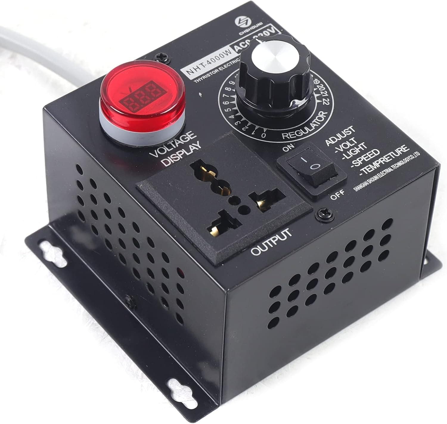 AC 110V-220V Variable Voltage Regulator Speed Motor Fan Dimmer Controller 4000W