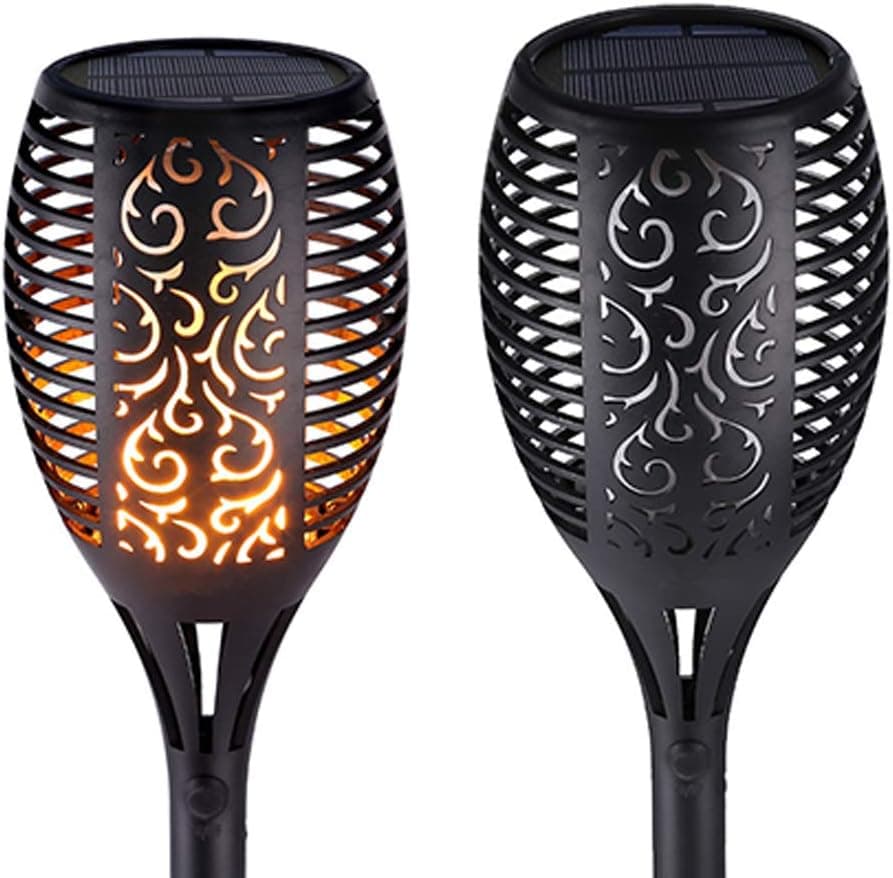 Deal Ziggy Solar Flame Torch | Solar Garden Lights | Landscape Lamp for Garden, Lawn, Patio, Yard, Wedding Party | Outdoor Landscape Decoration Lighting LED Dusk to Dawn (Pack of 2)